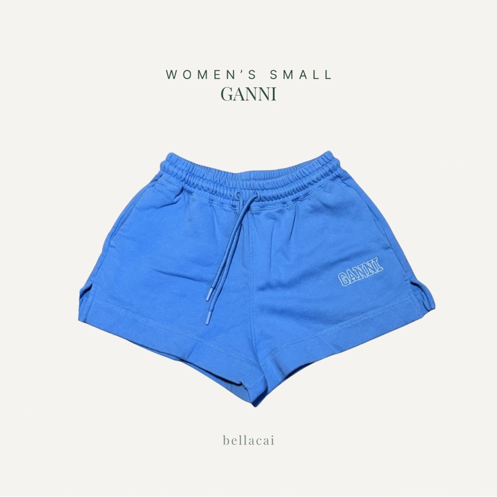 GANNI | Women's Software 7 Isoli Blue Sweat Shorts Size Small